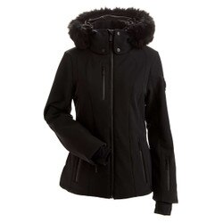 NILS Davos Jacket with Faux Fur Women's in Black and Black